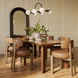TOV Odessa Saddle Brown Vegan Leather Dining Chair