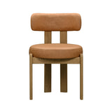 TOV Odessa Saddle Brown Vegan Leather Dining Chair