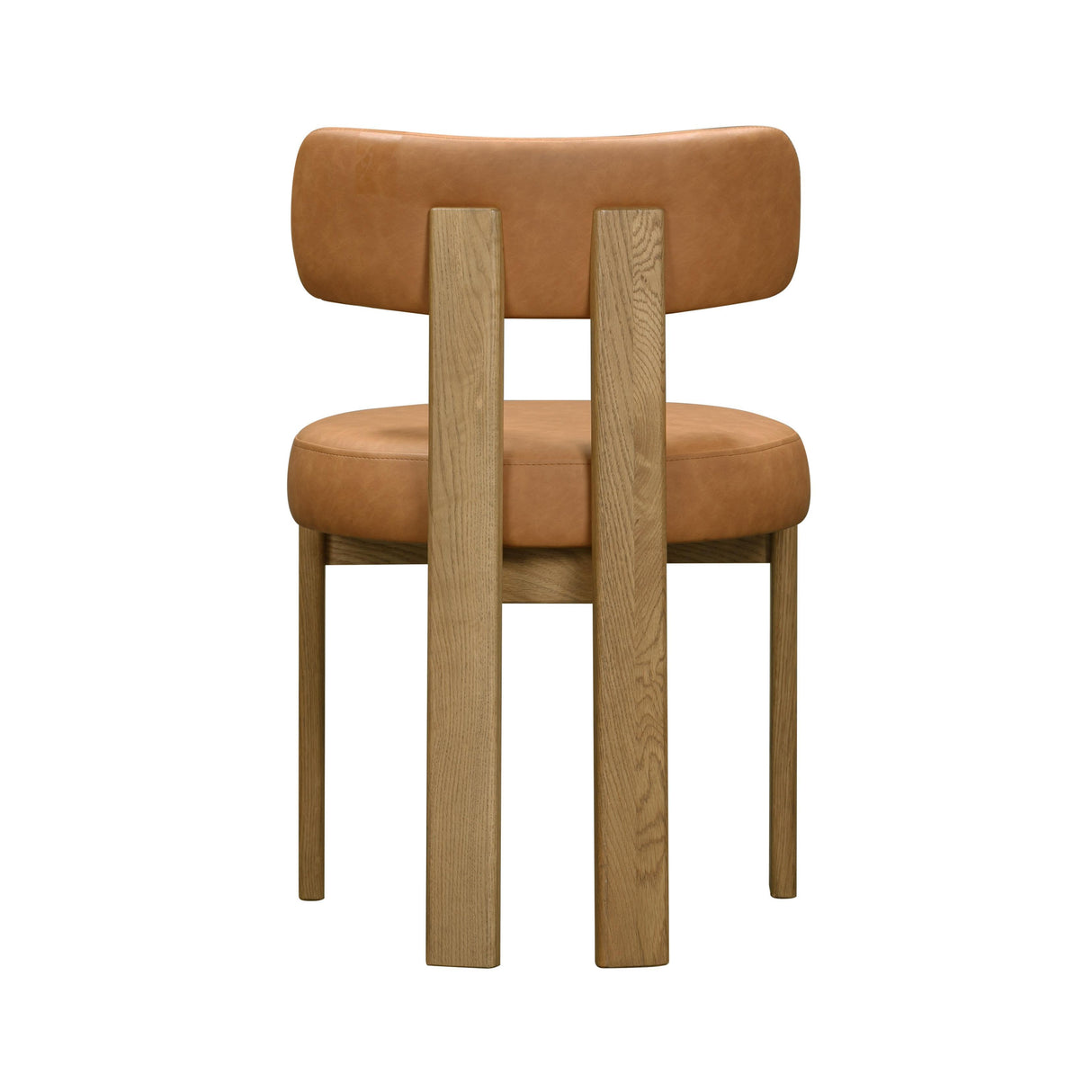 TOV Odessa Saddle Brown Vegan Leather Dining Chair