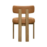 TOV Odessa Saddle Brown Vegan Leather Dining Chair