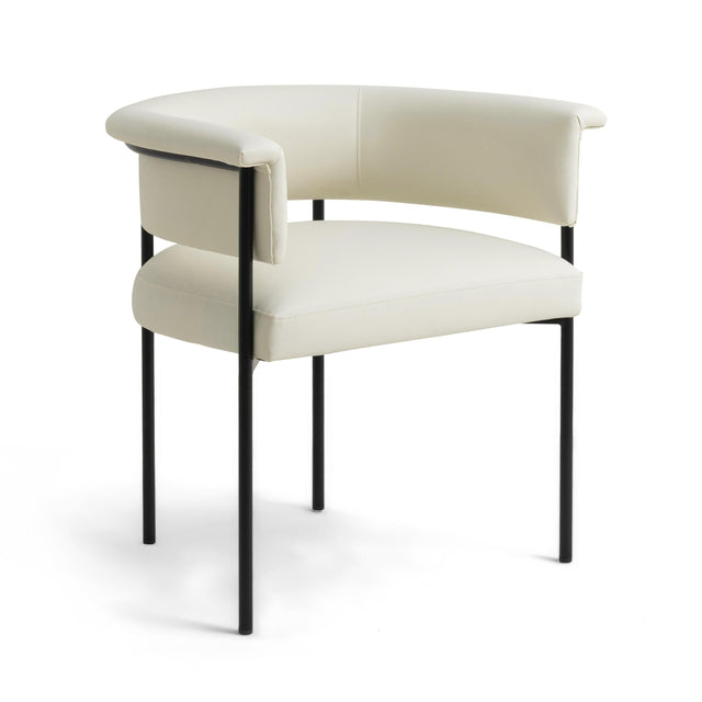 TOV Taylor Cream Vegan Leather Dining Chair