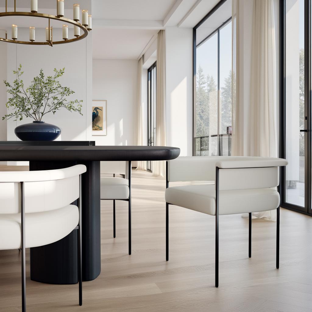 TOV Taylor Cream Performance Vegan Leather Dining Chair