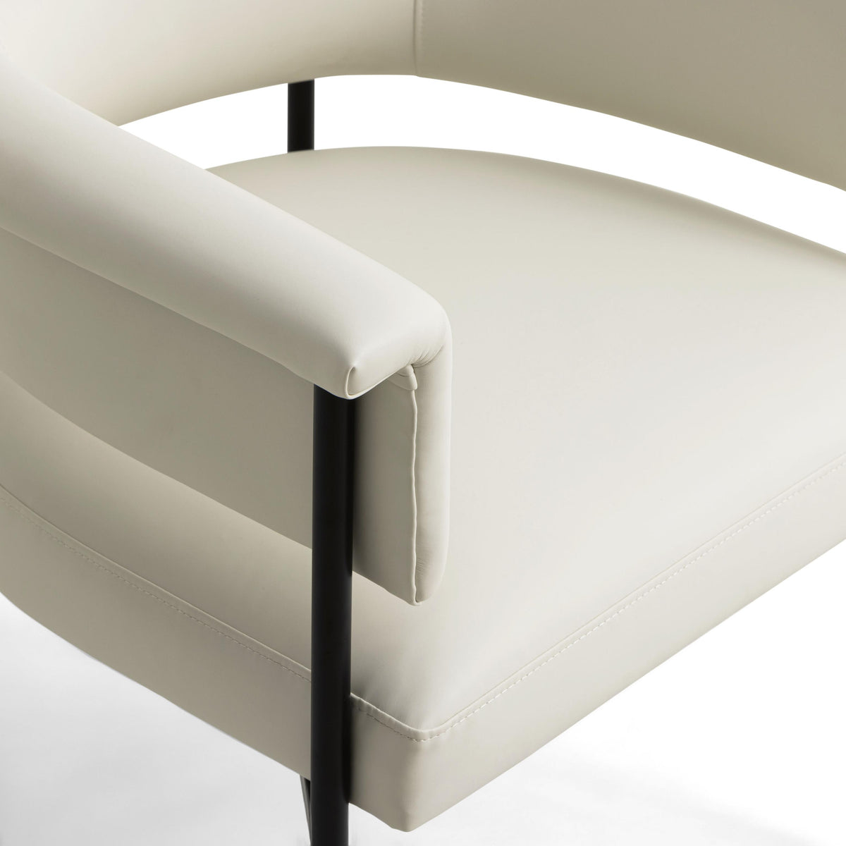 TOV Taylor Cream Performance Vegan Leather Dining Chair