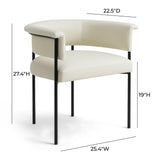 TOV Taylor Cream Performance Vegan Leather Dining Chair