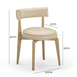 TOV Nikita Cream Performance Vegan Leather Dining Chair