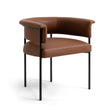 TOV Taylor Saddle Brown Vegan Leather Dining Chair