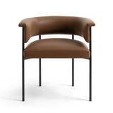 TOV Taylor Saddle Brown Performance Vegan Leather Dining Chair
