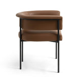 TOV Taylor Saddle Brown Performance Vegan Leather Dining Chair