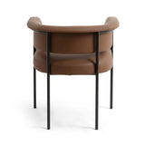 TOV Taylor Saddle Brown Performance Vegan Leather Dining Chair