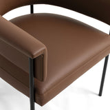 TOV Taylor Saddle Brown Performance Vegan Leather Dining Chair