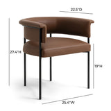 TOV Taylor Saddle Brown Performance Vegan Leather Dining Chair
