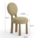 TOV Sulley Honey Tan Perfomance Basketweave Dining Chair