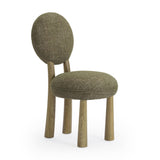 TOV Sulley Olive Green Perfomance Basketweave Dining Chair