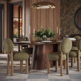 TOV Sulley Olive Green Perfomance Basketweave Dining Chair