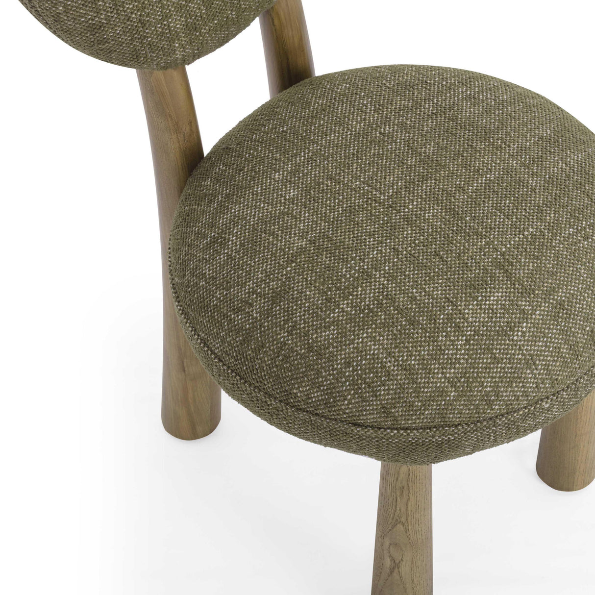 TOV Sulley Olive Green Perfomance Basketweave Dining Chair