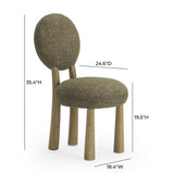 TOV Sulley Olive Green Perfomance Basketweave Dining Chair