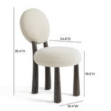 TOV Sulley Cream Perfomance Chenille Dining Chair