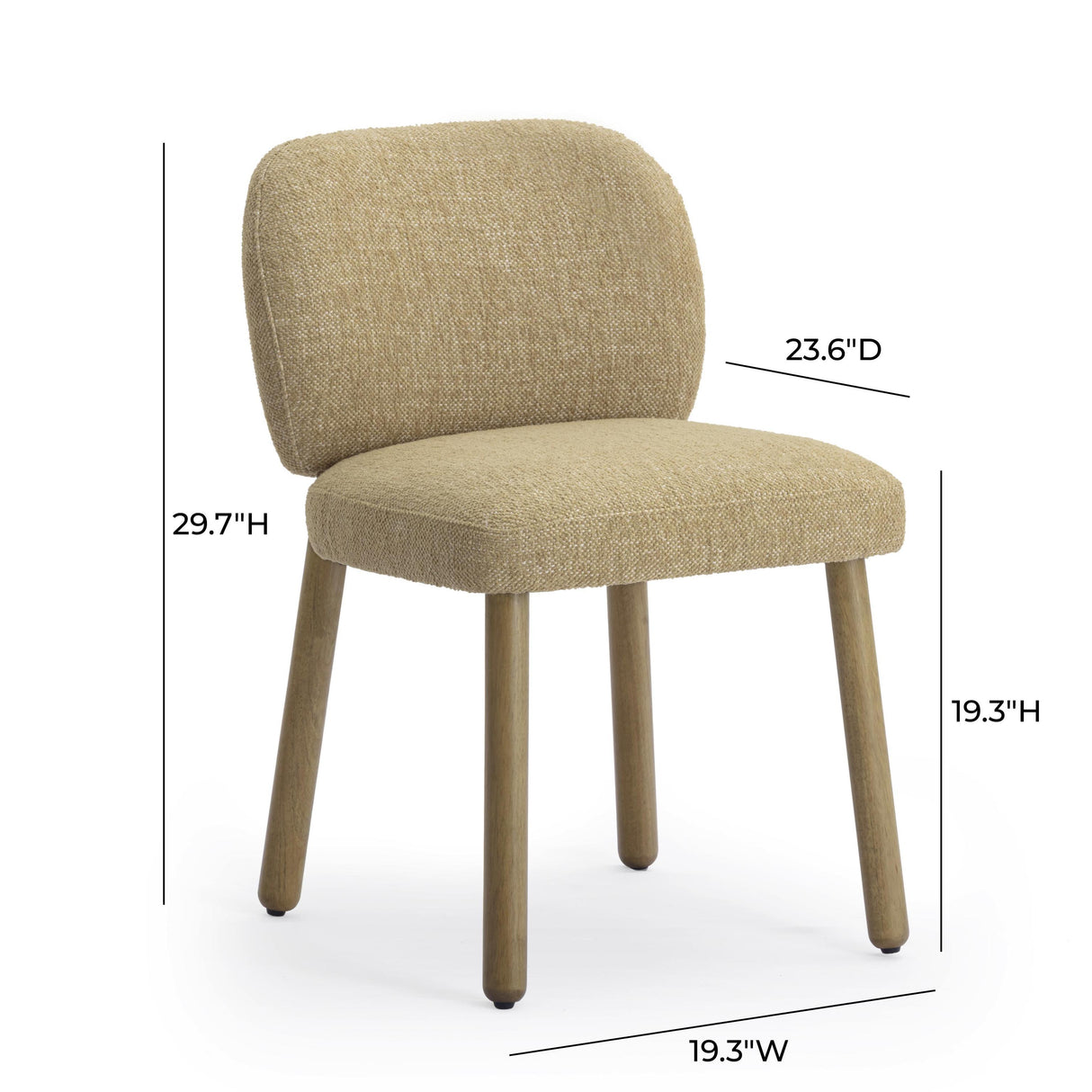 TOV Foxy Honey Textured Performance Fabric Dining Chair