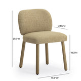 TOV Foxy Honey Textured Performance Fabric Dining Chair