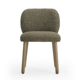 TOV Foxy Olive Green Textured Performance Fabric Dining Chair
