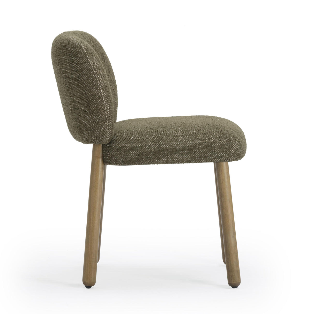 TOV Foxy Olive Green Textured Performance Fabric Dining Chair