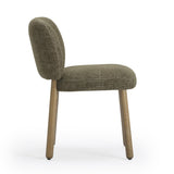 TOV Foxy Olive Green Textured Performance Fabric Dining Chair