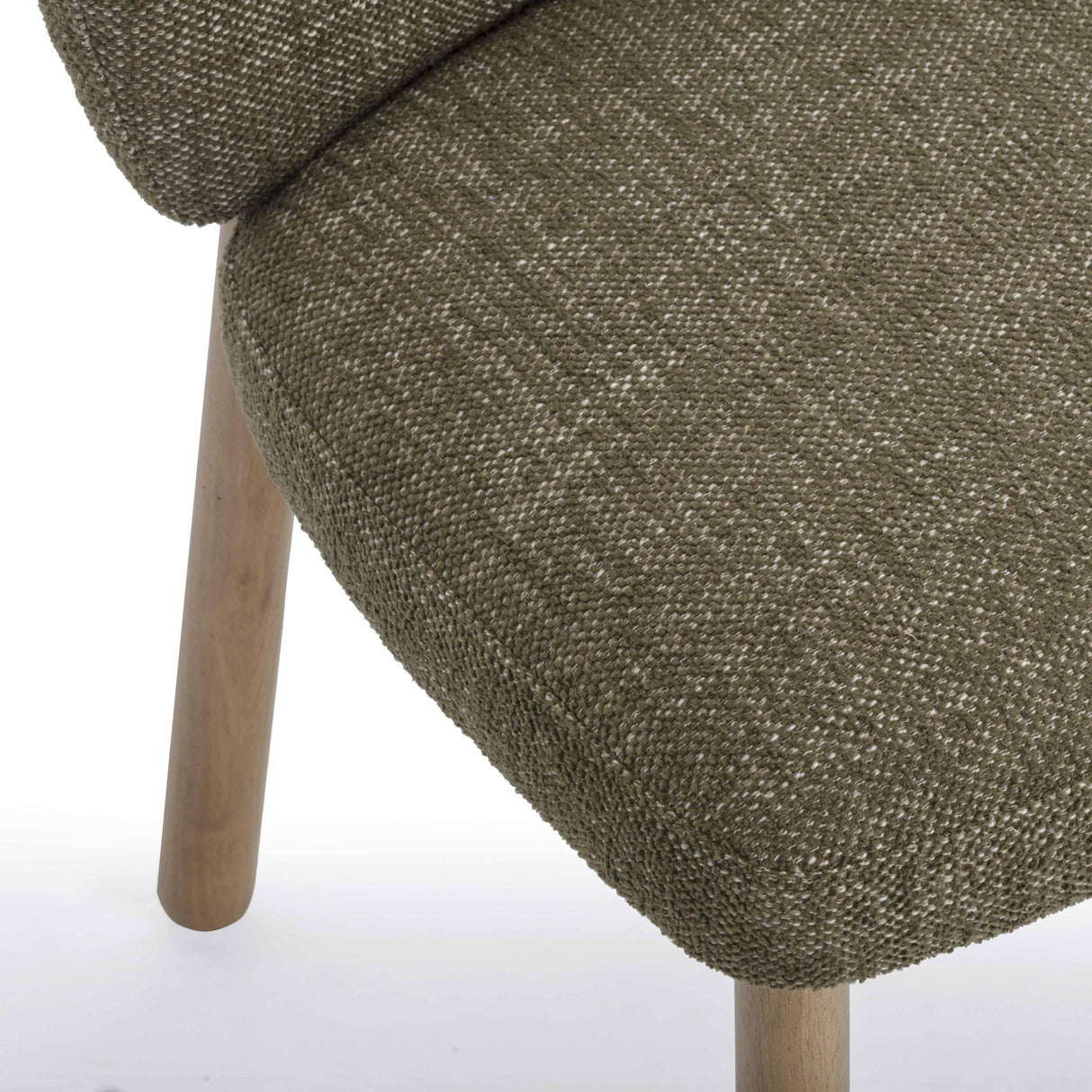 TOV Foxy Olive Green Textured Performance Fabric Dining Chair