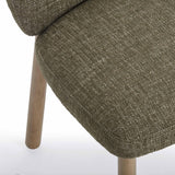 TOV Foxy Olive Green Textured Performance Fabric Dining Chair