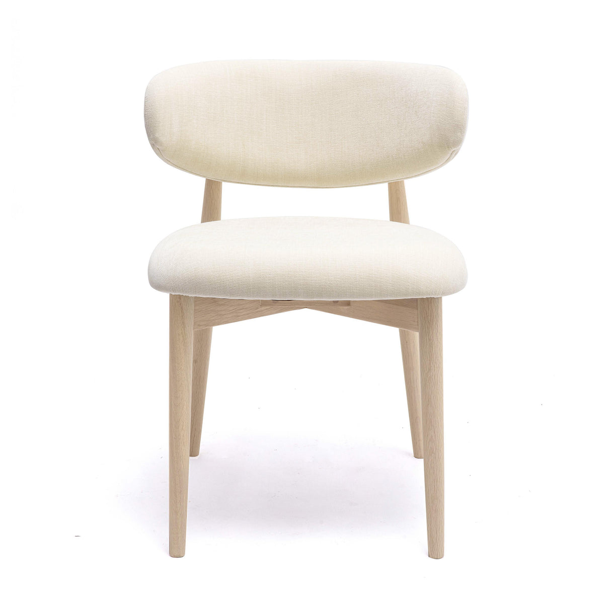 TOV Zinea Cream Performance Textured Velvet Dining Chair