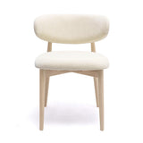 TOV Zinea Cream Performance Textured Velvet Dining Chair