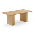 TOV Chelsea Natural Oak Wood 79 inch Rectangular Dining Table
