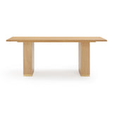 TOV Chelsea Natural Oak Wood 79 inch Rectangular Dining Table
