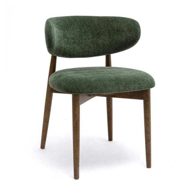 TOV Zinea Forest Green Performance Textured Velvet Dining Chair