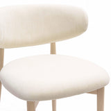 TOV Zinea Cream Performance Textured Velvet Counter Stool