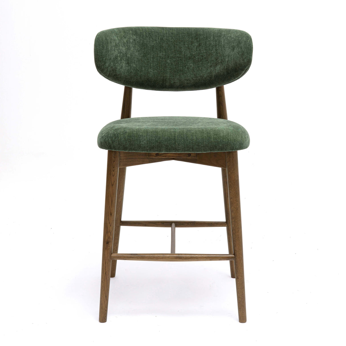 TOV Zinea Forest Green Performance Textured Velvet Counter Stool