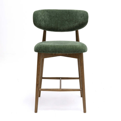 TOV Zinea Forest Green Performance Textured Velvet Counter Stool