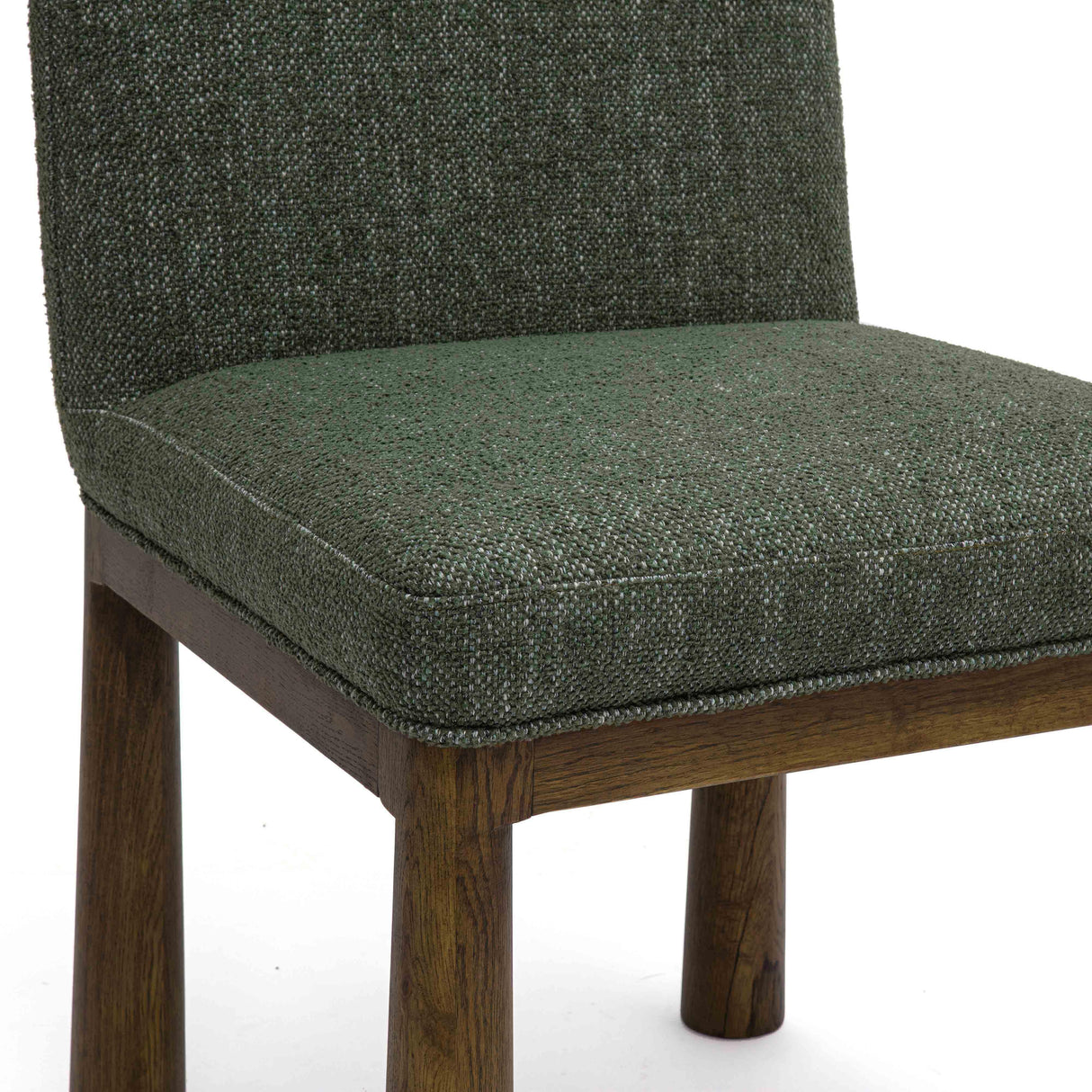TOV Tiara Forest Green Performance Basketweave Fabric Dining Chair