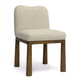 TOV Tiara Cream Performance Basketweave Fabric Dining Chair