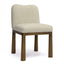 TOV Tiara Cream Performance Basketweave Fabric Dining Chair