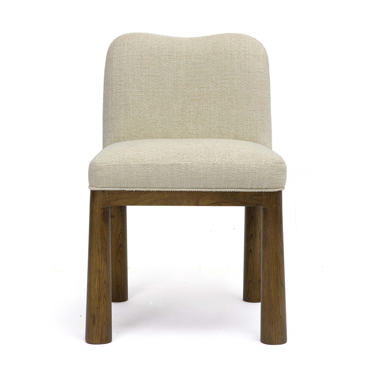 TOV Tiara Cream Performance Basketweave Fabric Dining Chair