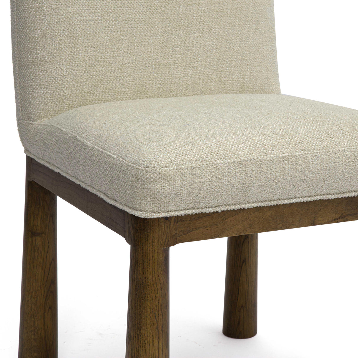 TOV Tiara Cream Performance Basketweave Fabric Dining Chair