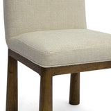 TOV Tiara Cream Performance Basketweave Fabric Dining Chair