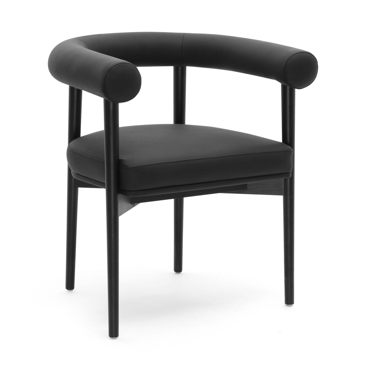 TOV Spara Black Vegan Leather Dining Chair