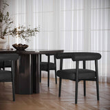TOV Spara Black Vegan Leather Dining Chair