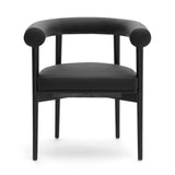 TOV Spara Black Vegan Leather Dining Chair