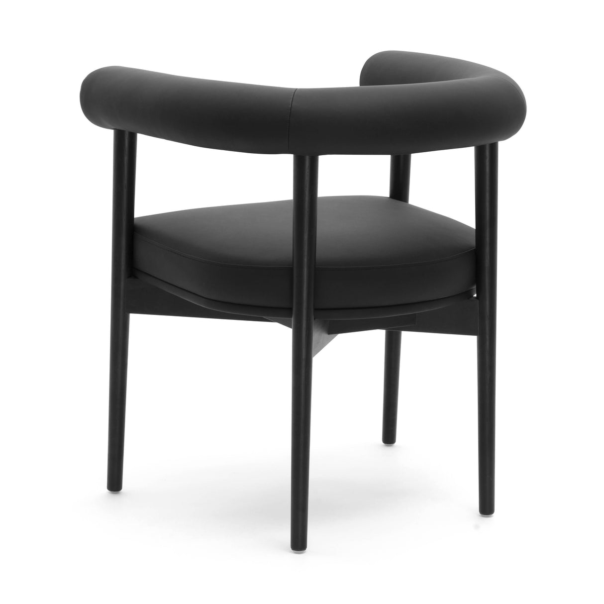 TOV Spara Black Vegan Leather Dining Chair