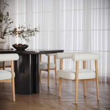 TOV Spara White Vegan Leather Dining Chair