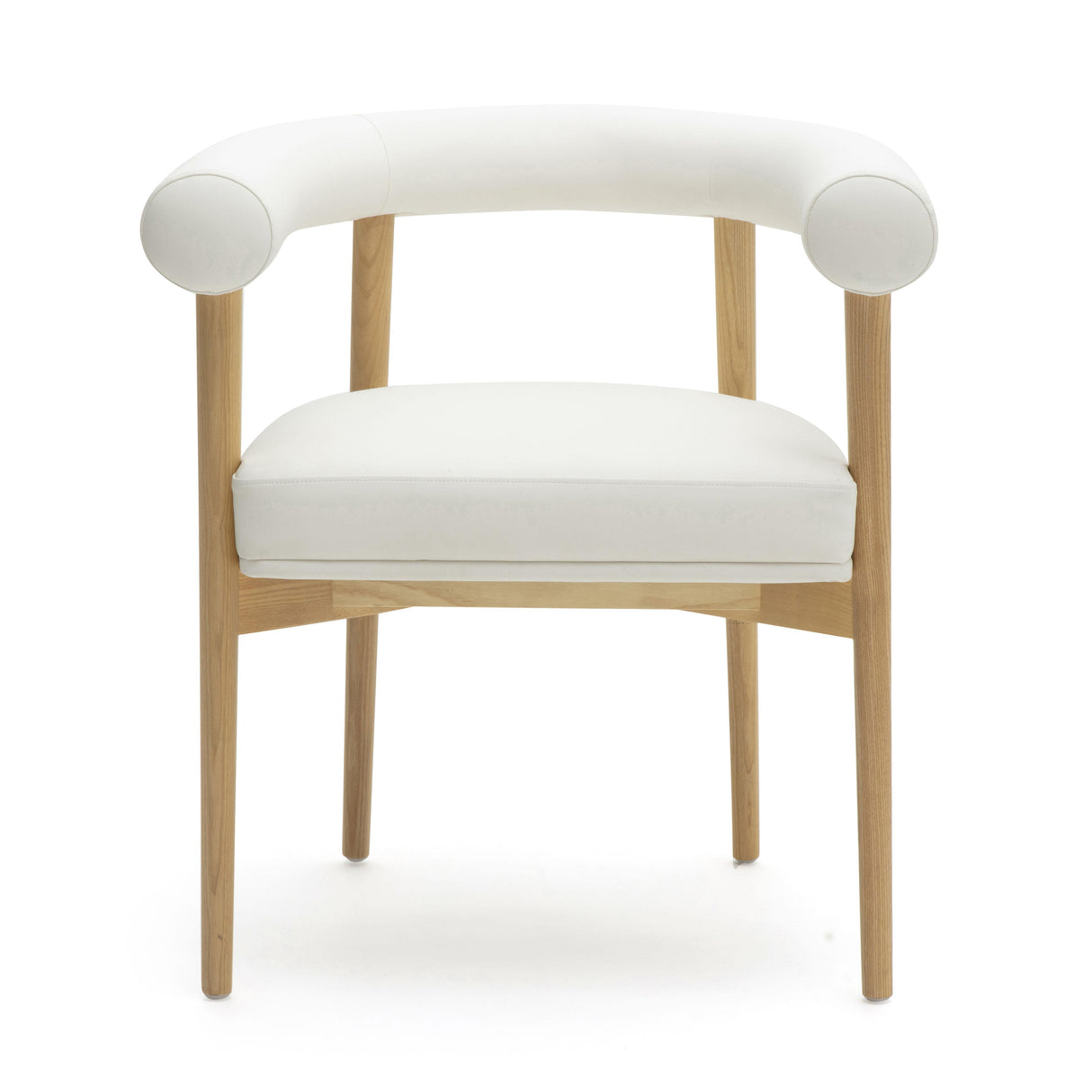 TOV Spara White Vegan Leather Dining Chair