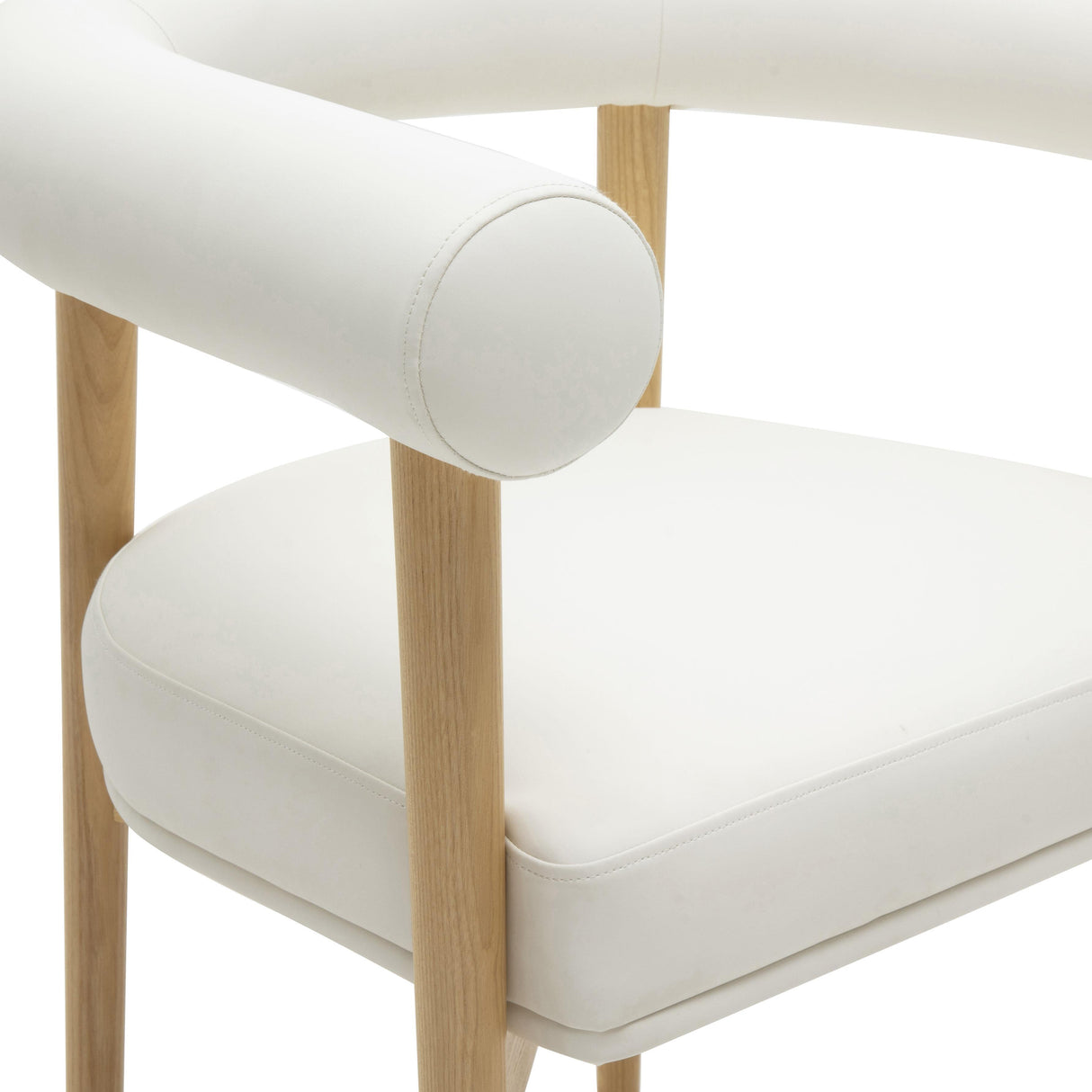 TOV Spara White Vegan Leather Dining Chair