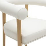 TOV Spara White Vegan Leather Dining Chair